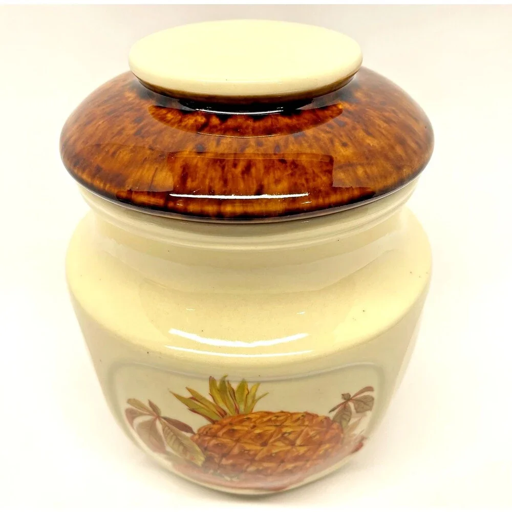 Vintage McCoy Pottery Fruit Festival Cookie Jar 1123 Pineapple-Strawberry-READ
